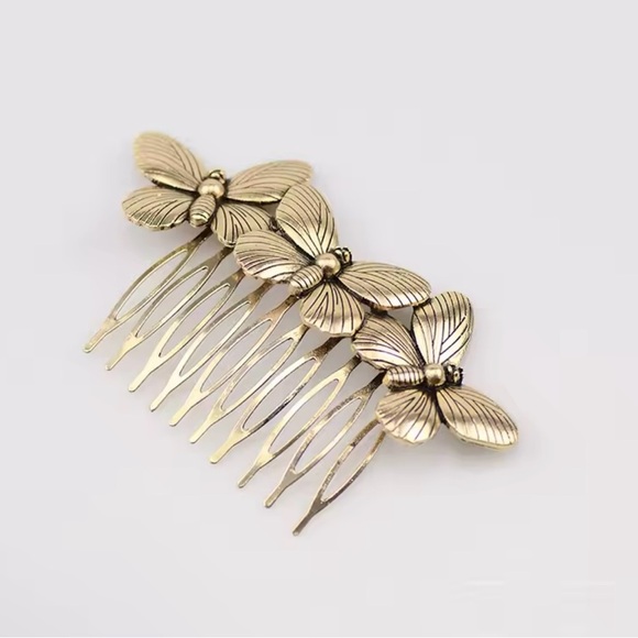 Vintage Butterfly Hair Clip Leaves Comb Hairpins Women